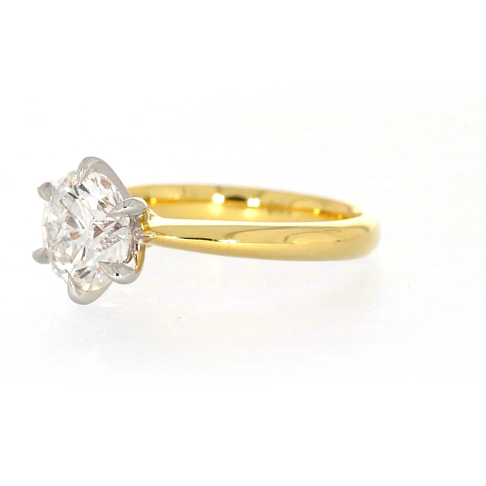 Celebration 18ct Two Tone Gold Round Brilliant Cut 2 Carat tw of Certified Lab Grown Diamonds Ring