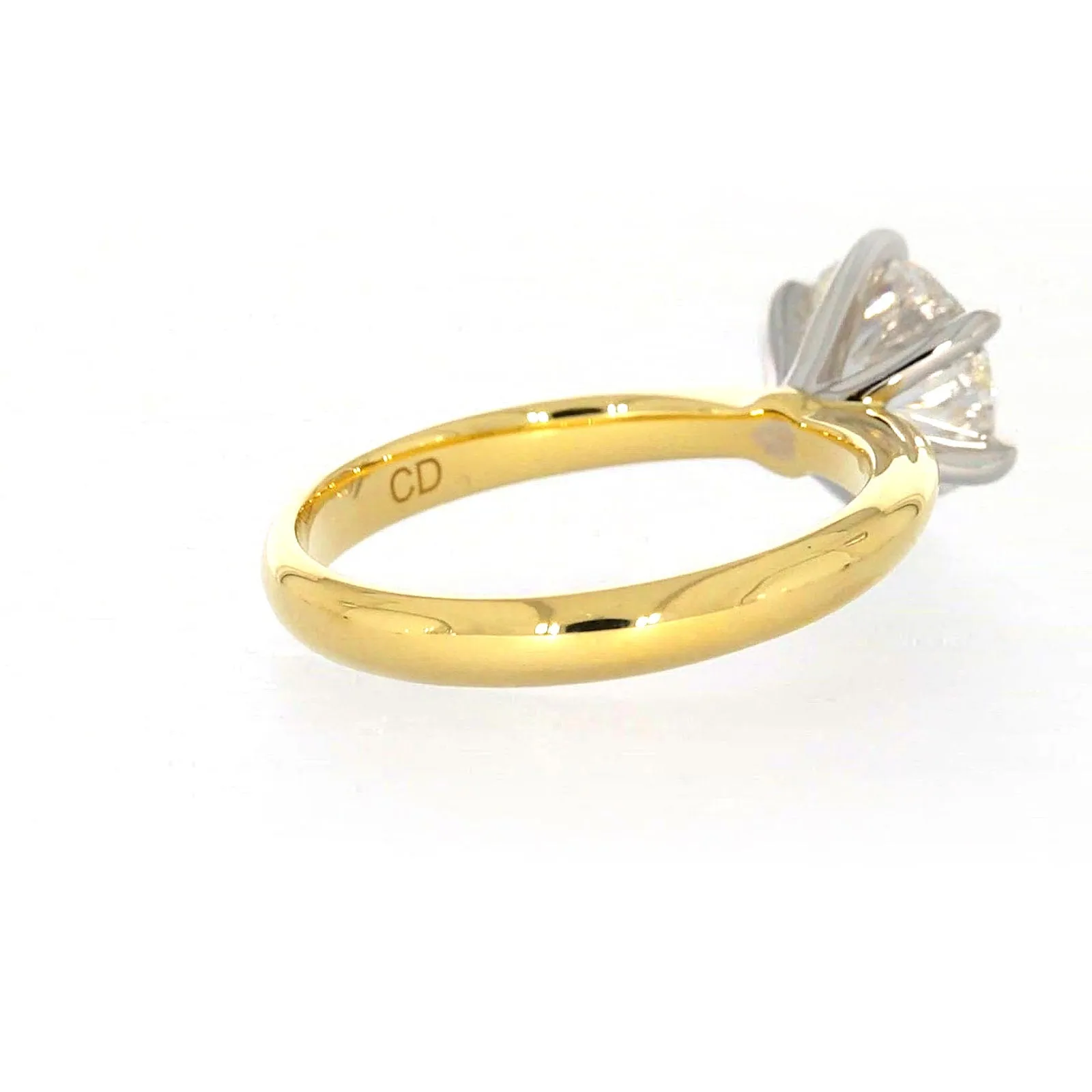 Celebration 18ct Two Tone Gold Round Brilliant Cut 2 Carat tw of Certified Lab Grown Diamonds Ring