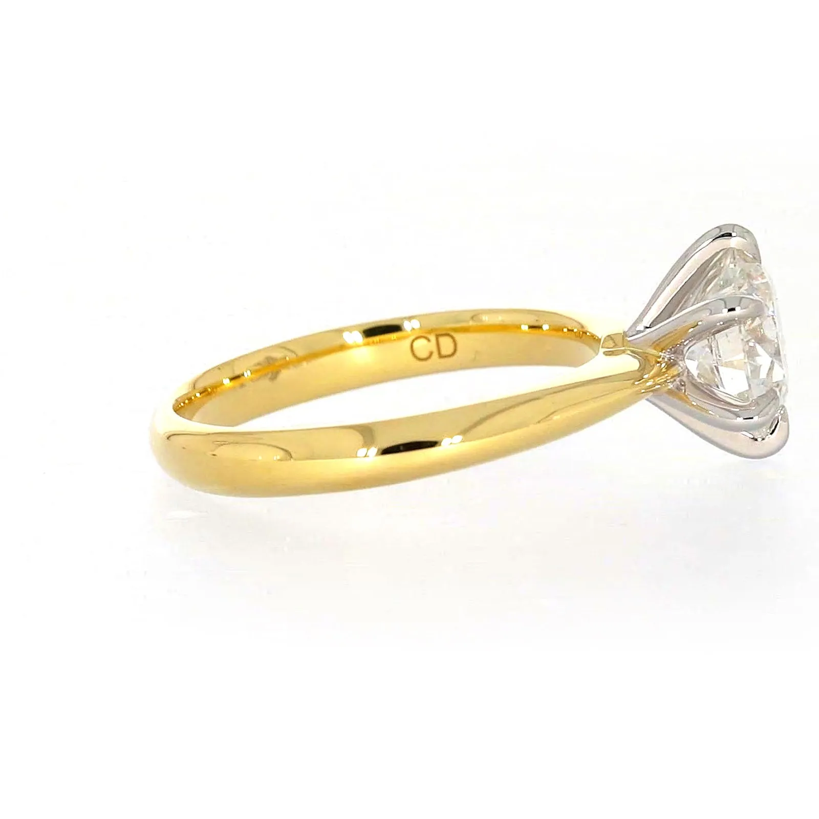 Celebration 18ct Two Tone Gold Round Brilliant Cut 2 Carat tw of Certified Lab Grown Diamonds Ring