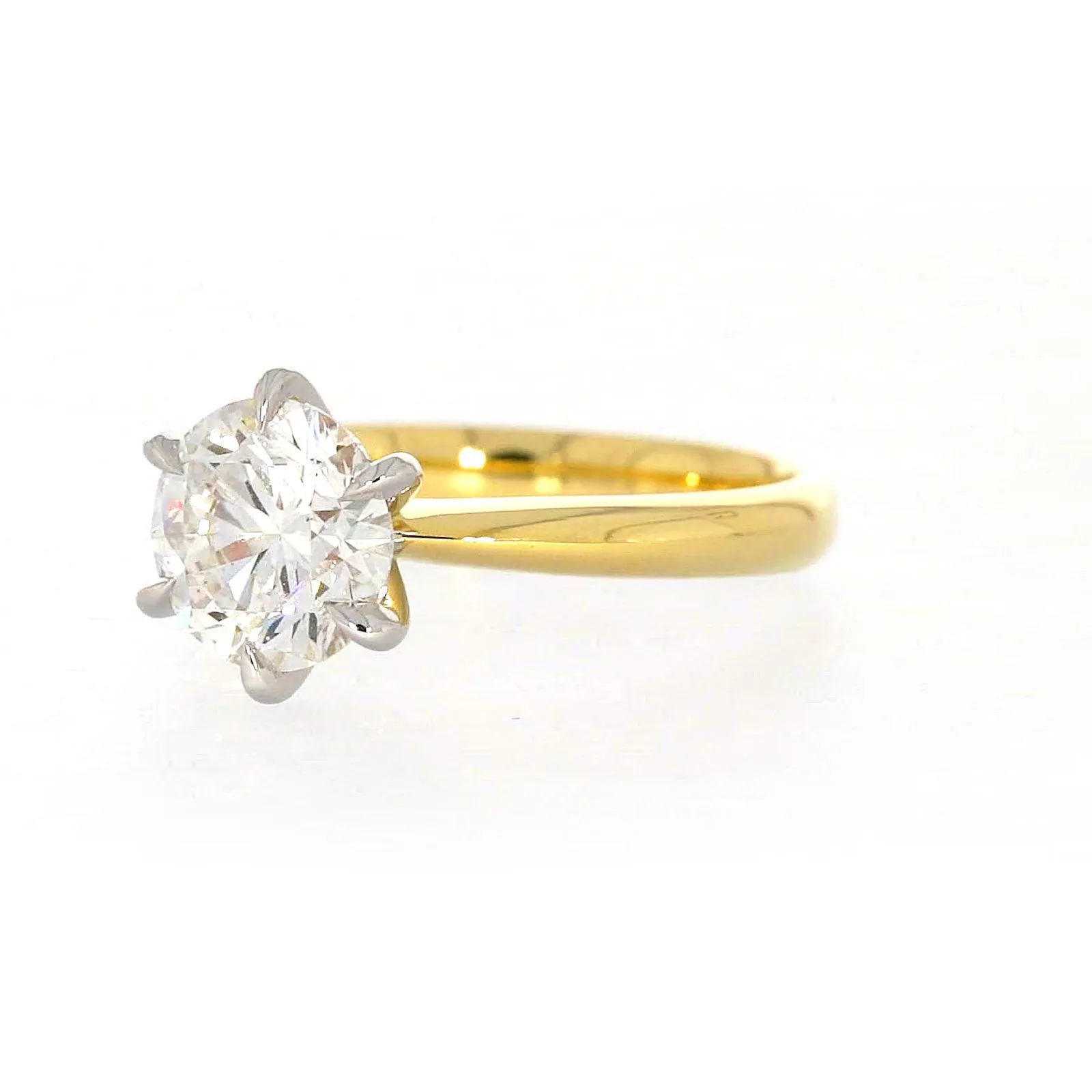 Celebration 18ct Two Tone Gold Round Brilliant Cut 2 Carat tw of Certified Lab Grown Diamonds Ring