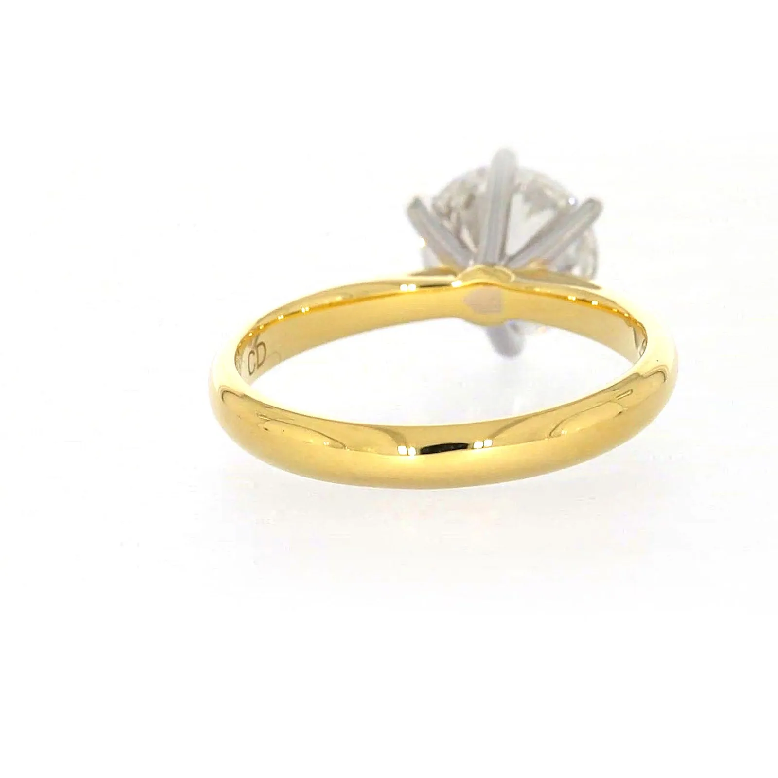 Celebration 18ct Two Tone Gold Round Brilliant Cut 2 Carat tw of Certified Lab Grown Diamonds Ring