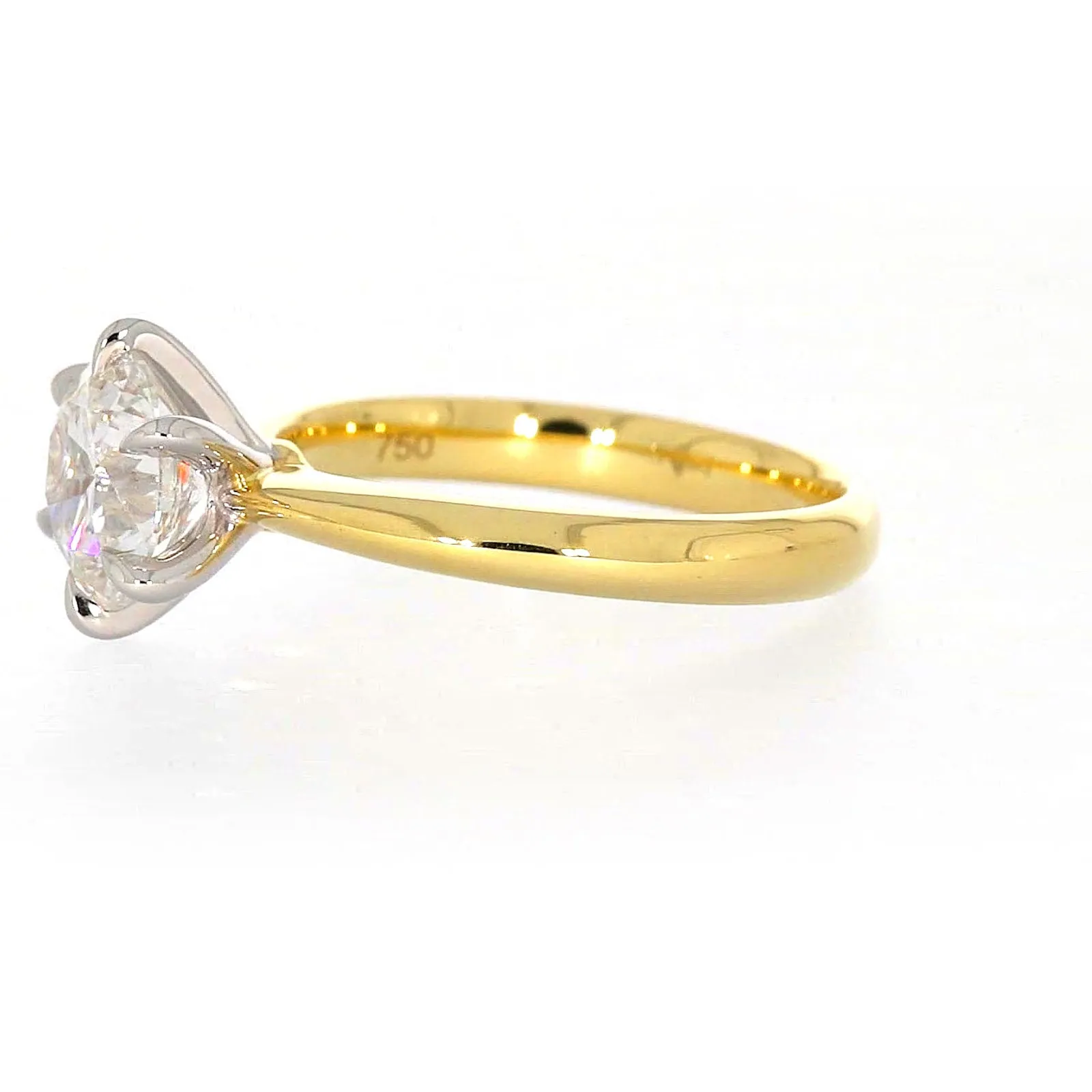 Celebration 18ct Two Tone Gold Round Brilliant Cut 2 Carat tw of Certified Lab Grown Diamonds Ring