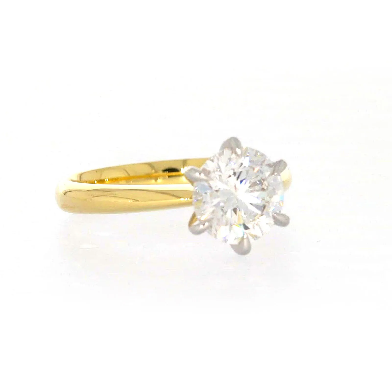 Celebration 18ct Two Tone Gold Round Brilliant Cut 2 Carat tw of Certified Lab Grown Diamonds Ring