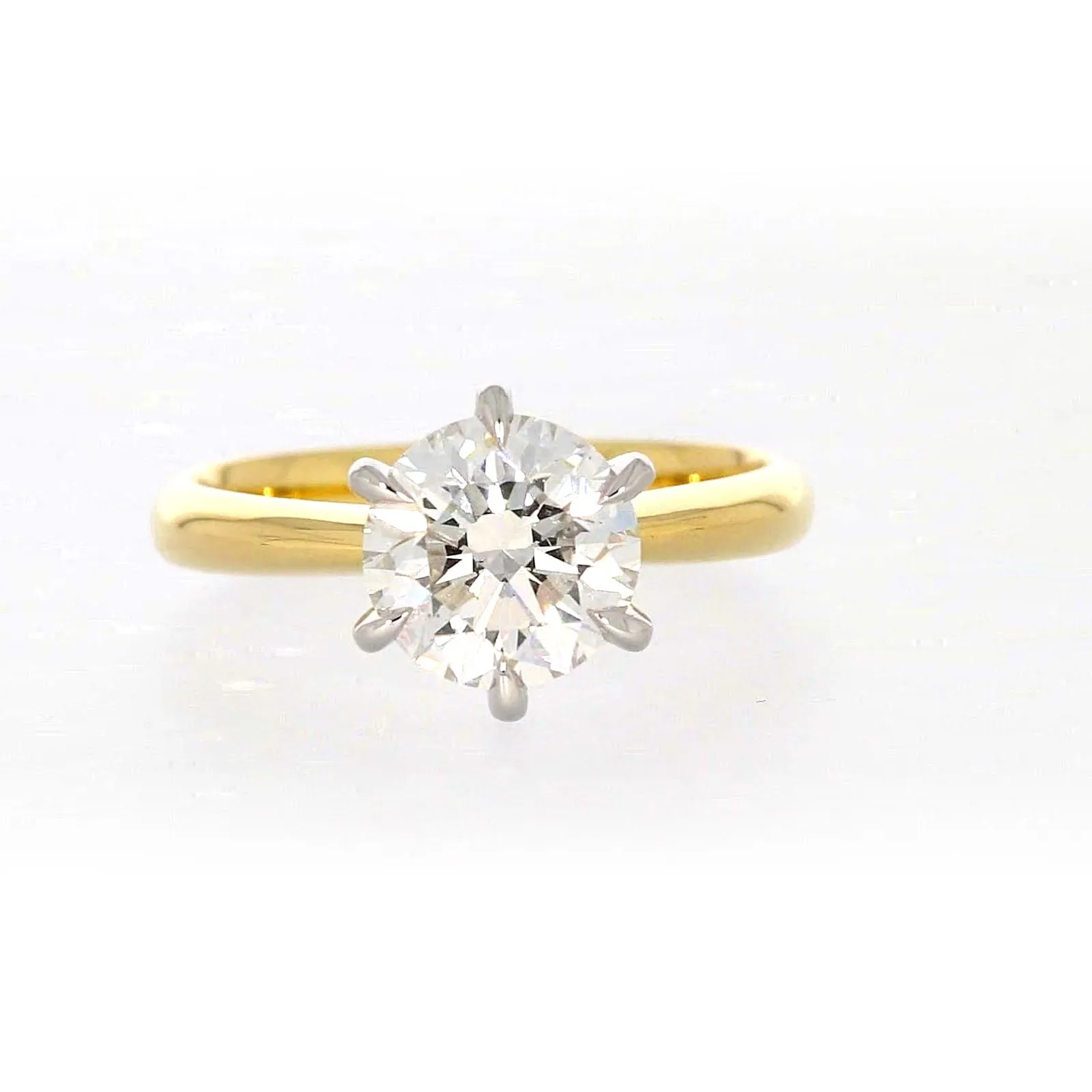 Celebration 18ct Two Tone Gold Round Brilliant Cut 2 Carat tw of Certified Lab Grown Diamonds Ring