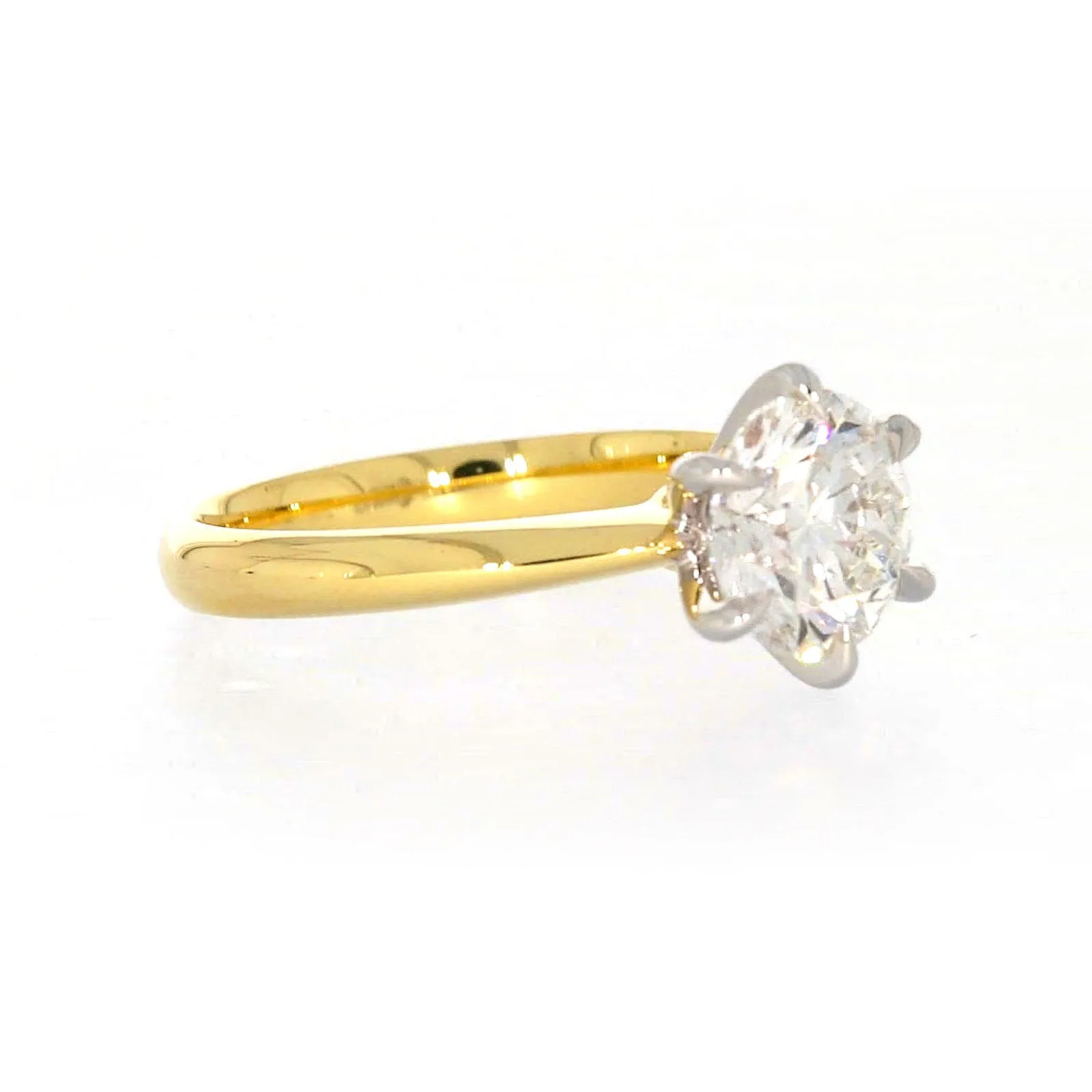 Celebration 18ct Two Tone Gold Round Brilliant Cut 2 Carat tw of Certified Lab Grown Diamonds Ring