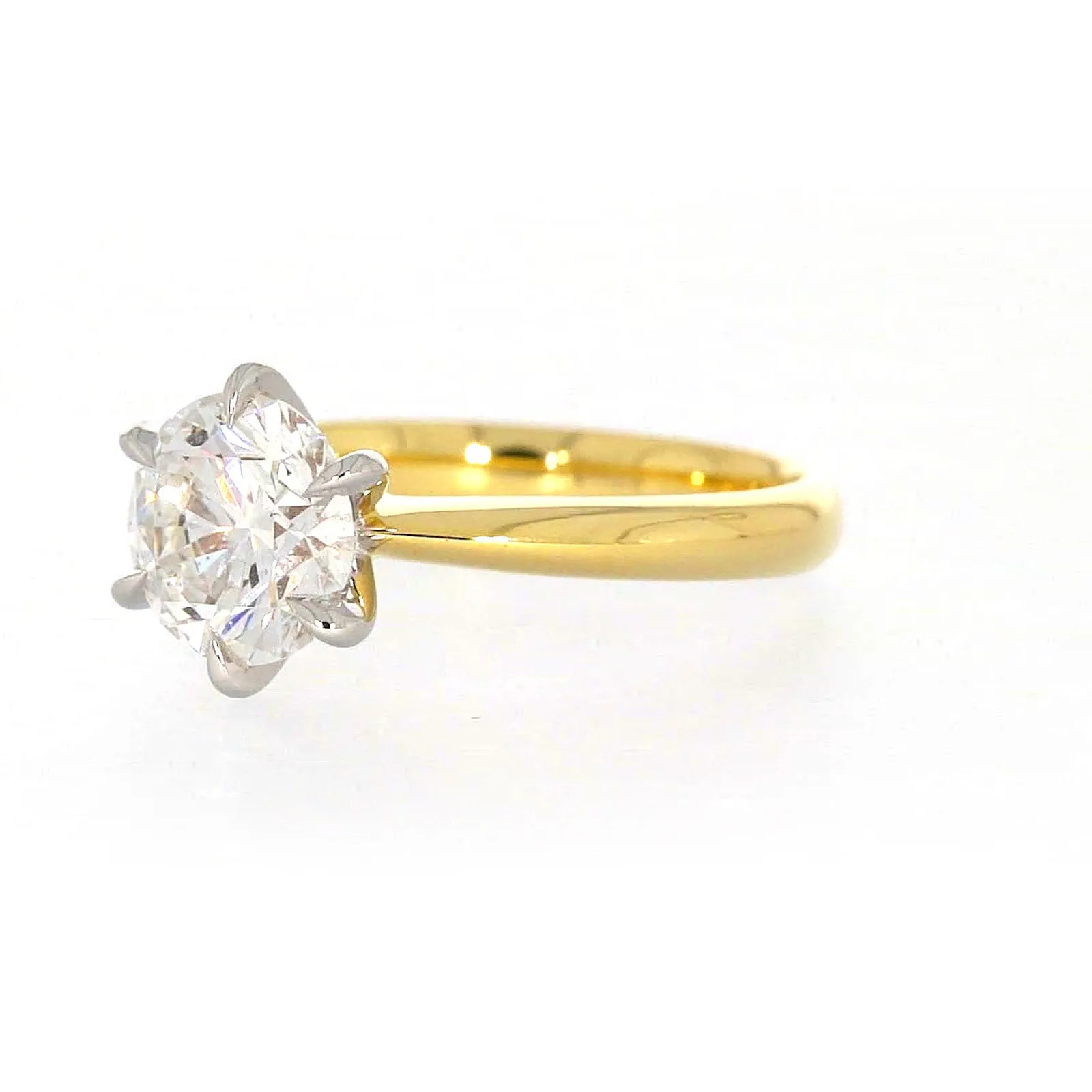 Celebration 18ct Two Tone Gold Round Brilliant Cut 2 Carat tw of Certified Lab Grown Diamonds Ring