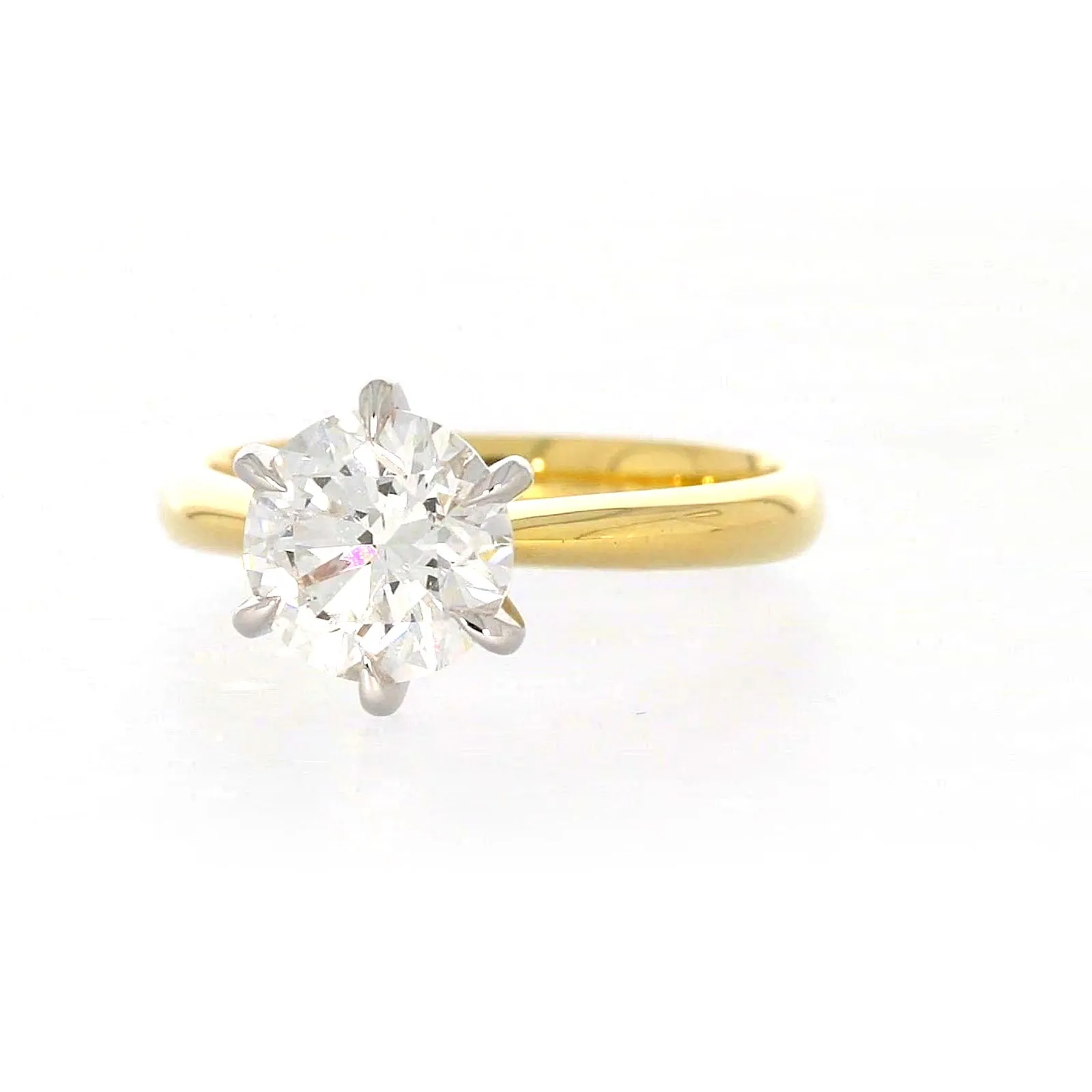 Celebration 18ct Two Tone Gold Round Brilliant Cut 2 Carat tw of Certified Lab Grown Diamonds Ring