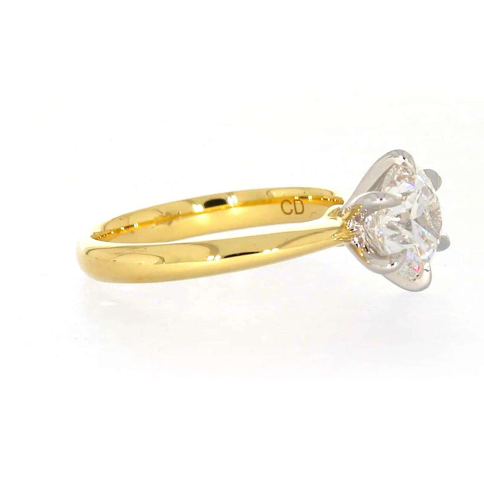 Celebration 18ct Two Tone Gold Round Brilliant Cut 2 Carat tw of Certified Lab Grown Diamonds Ring