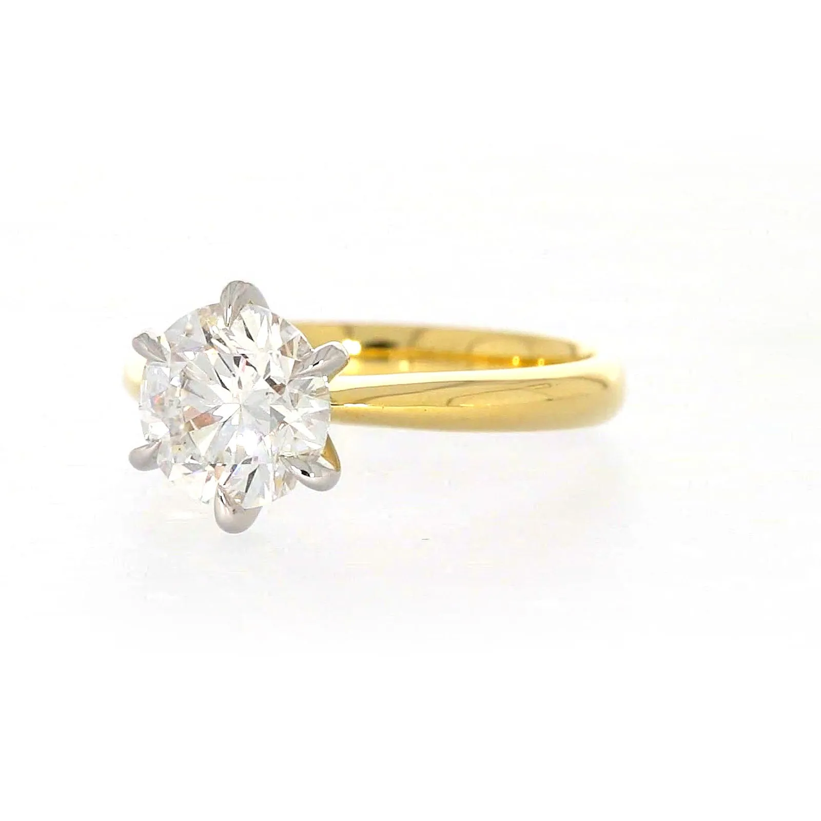 Celebration 18ct Two Tone Gold Round Brilliant Cut 2 Carat tw of Certified Lab Grown Diamonds Ring