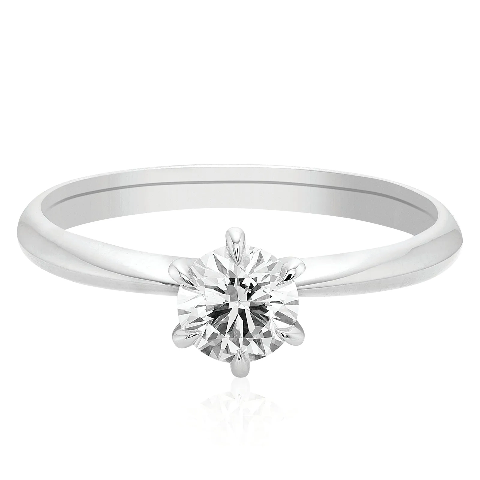 Celebration 18ct White Gold Round Briliant Cut 0.50 Carat tw Lab Grown Diamond Ring