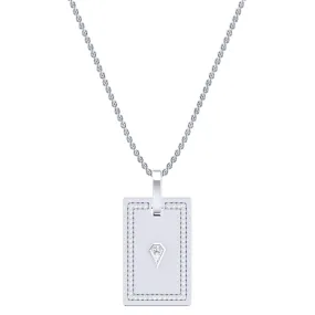 Celebration Sterling Silver Shield 0.40 Carat tw Lab Grown Diamond Pendant