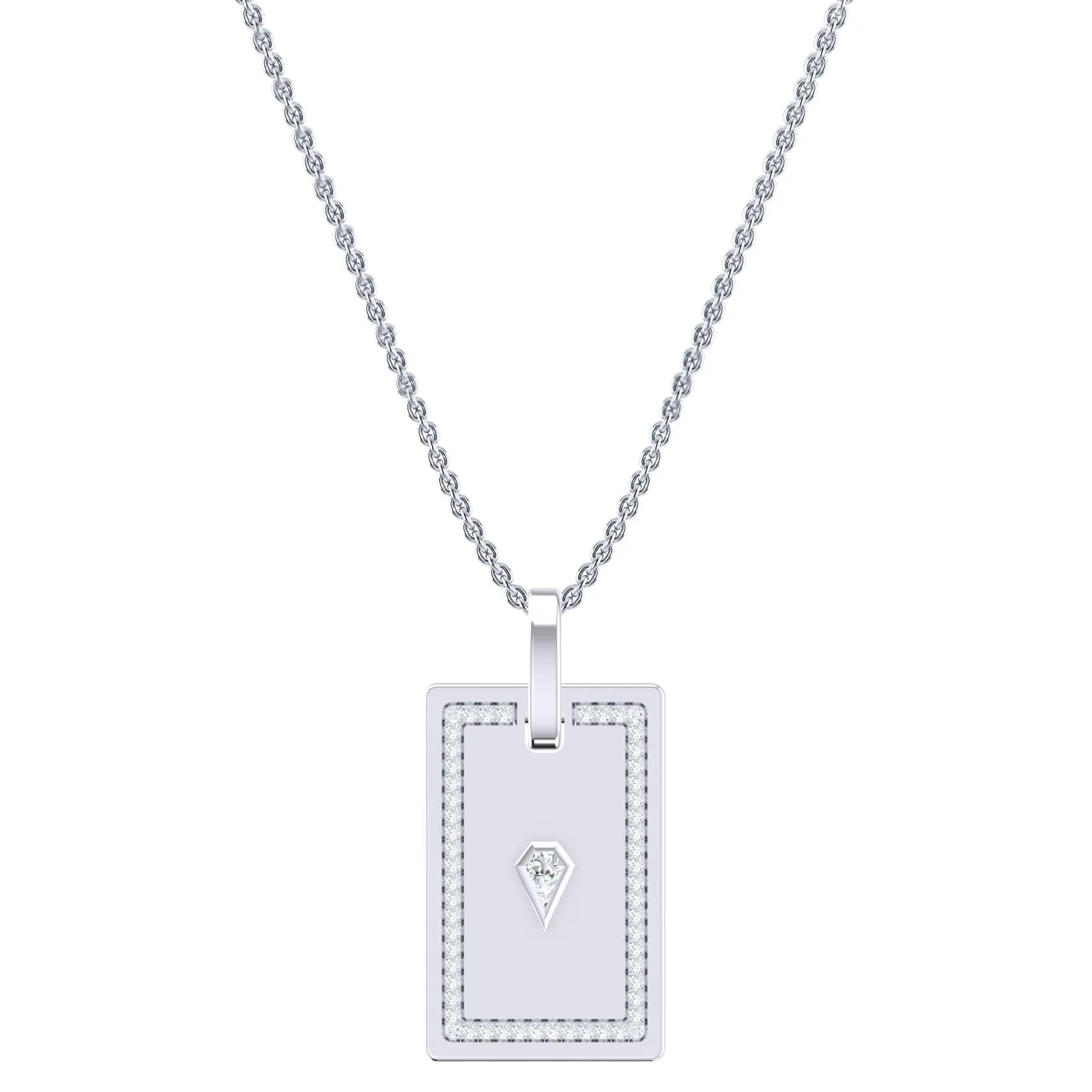 Celebration Sterling Silver Shield 0.40 Carat tw Lab Grown Diamond Pendant