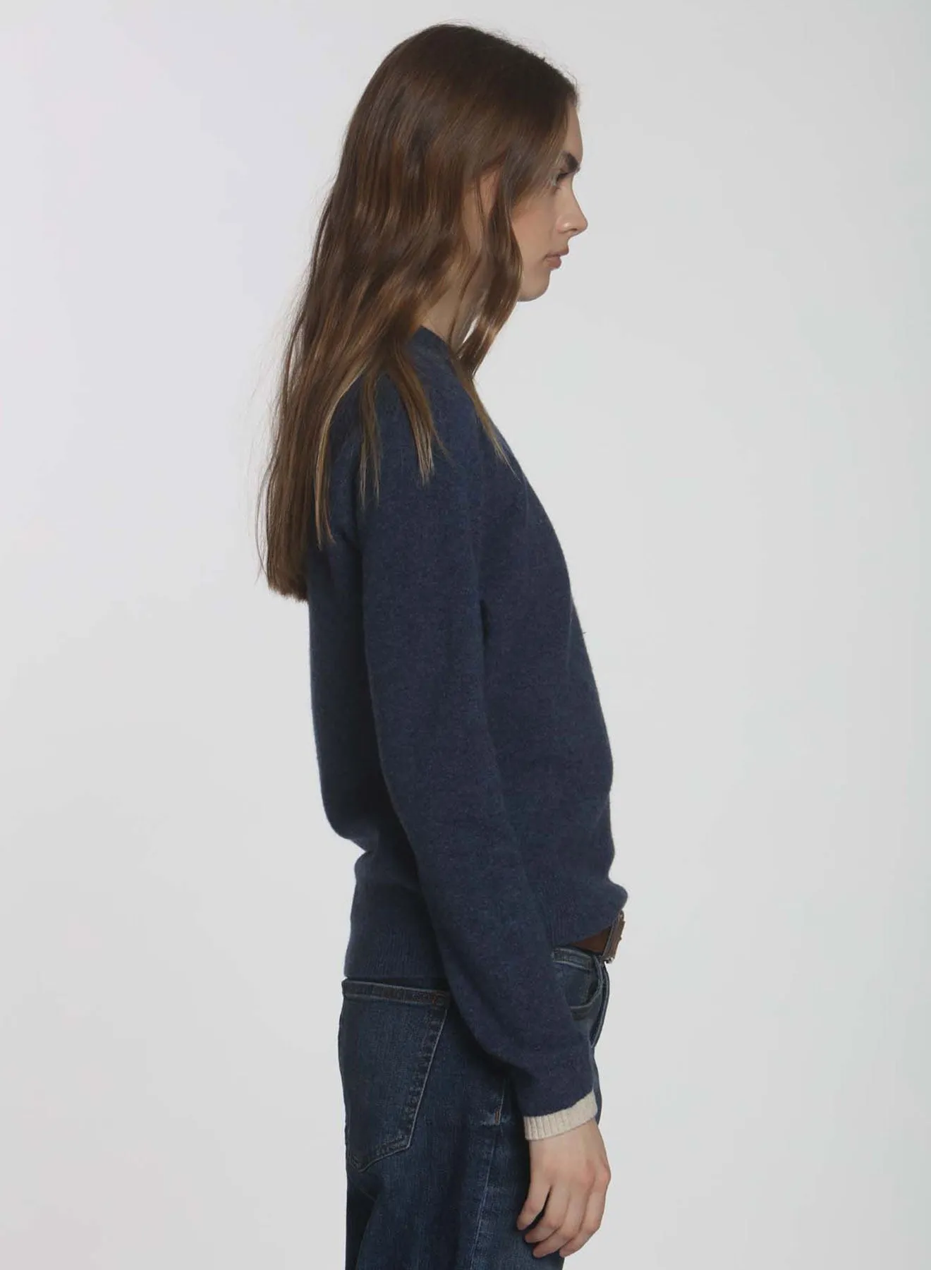 Chrissy Cozy Crew - Navy/ecru