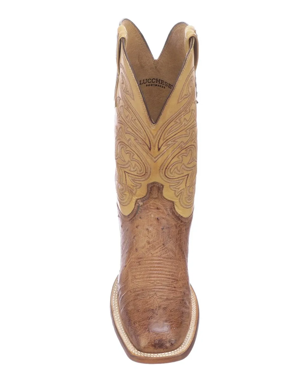 CL1028.W8 - Lucchese Men's Lance Boot - Barnwood/ Antique Smooth Ostrich