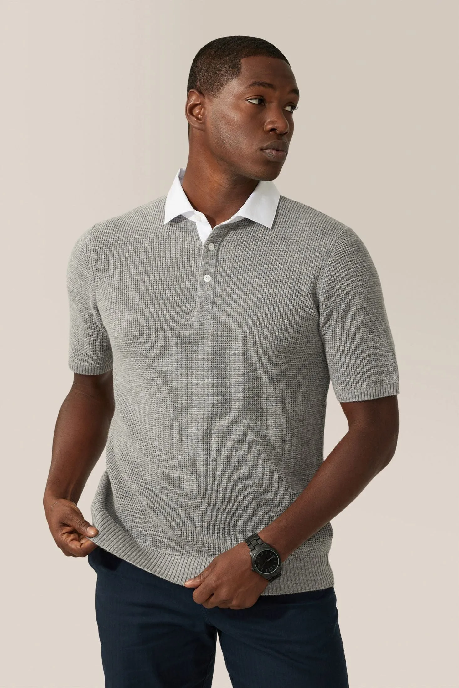 Collar Polo Sweater | Merino Wool