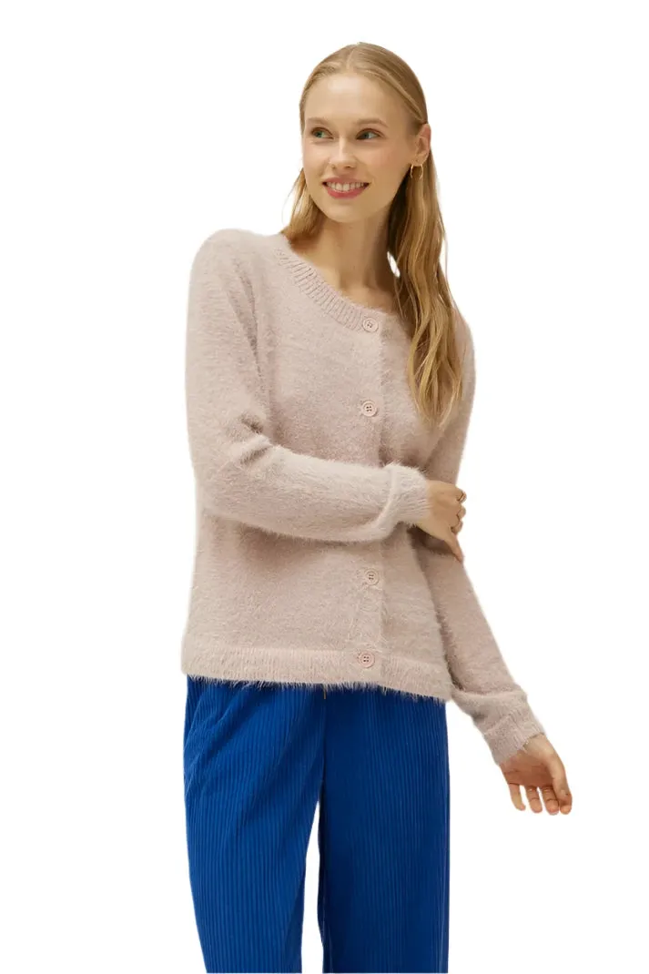 Compania Fantastica Pink textured knit cardigan