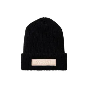 Concepts Leather Patch Beanie (Black)