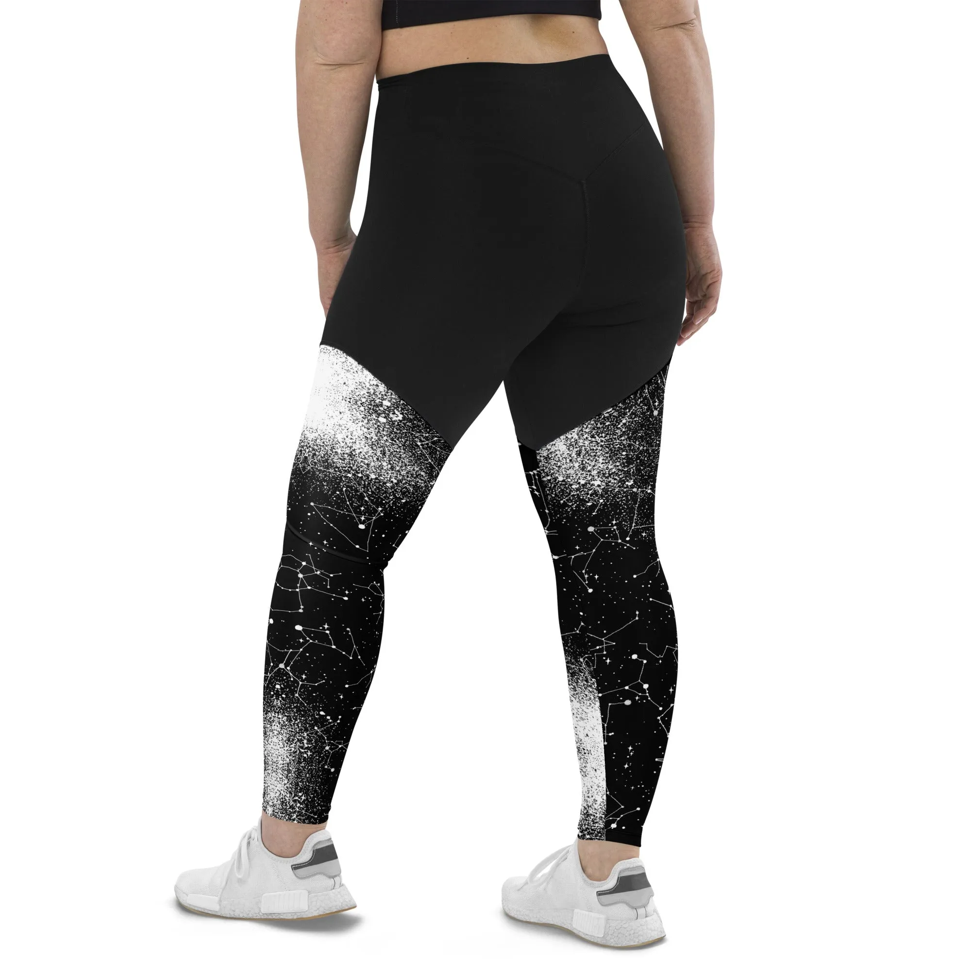 Constellation Sports Leggings - Slimming Effect Compression Fabric with Bum-lift cut - UPF 50  Protection, Vegan Sportswear