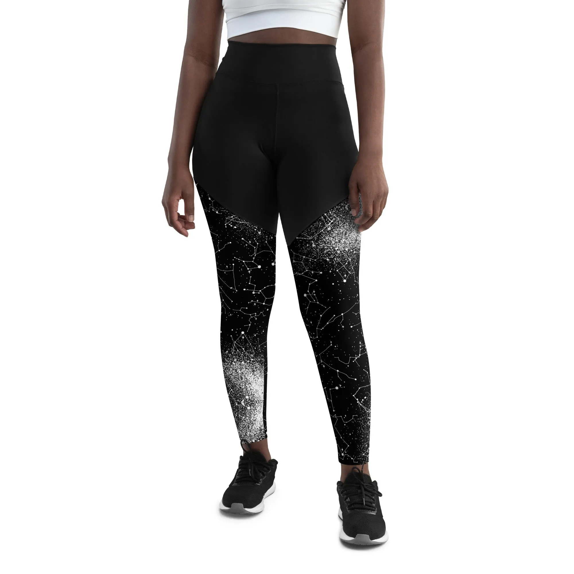 Constellation Sports Leggings - Slimming Effect Compression Fabric with Bum-lift cut - UPF 50  Protection, Vegan Sportswear