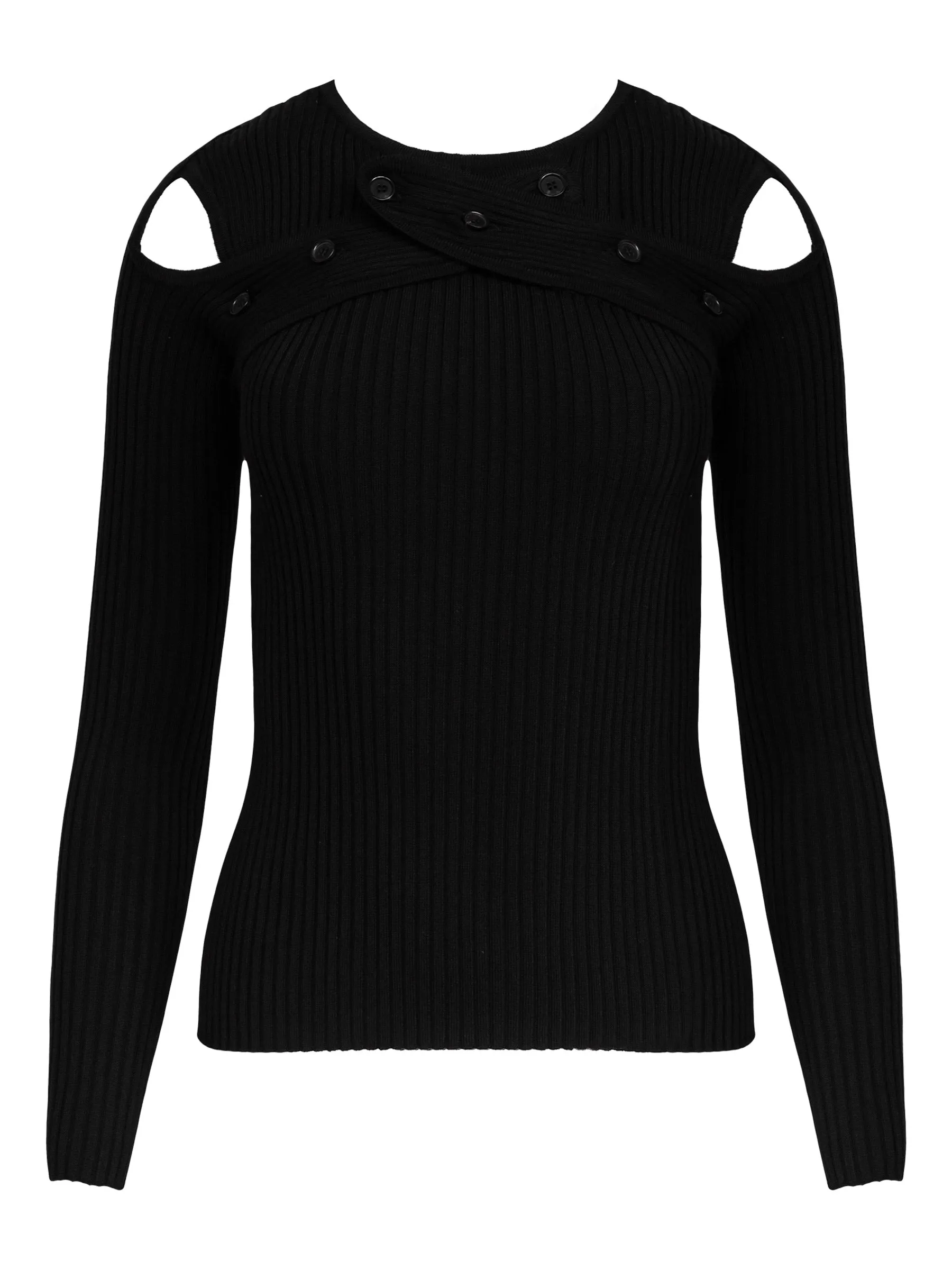 Convertible Knit Long Sleeve Top