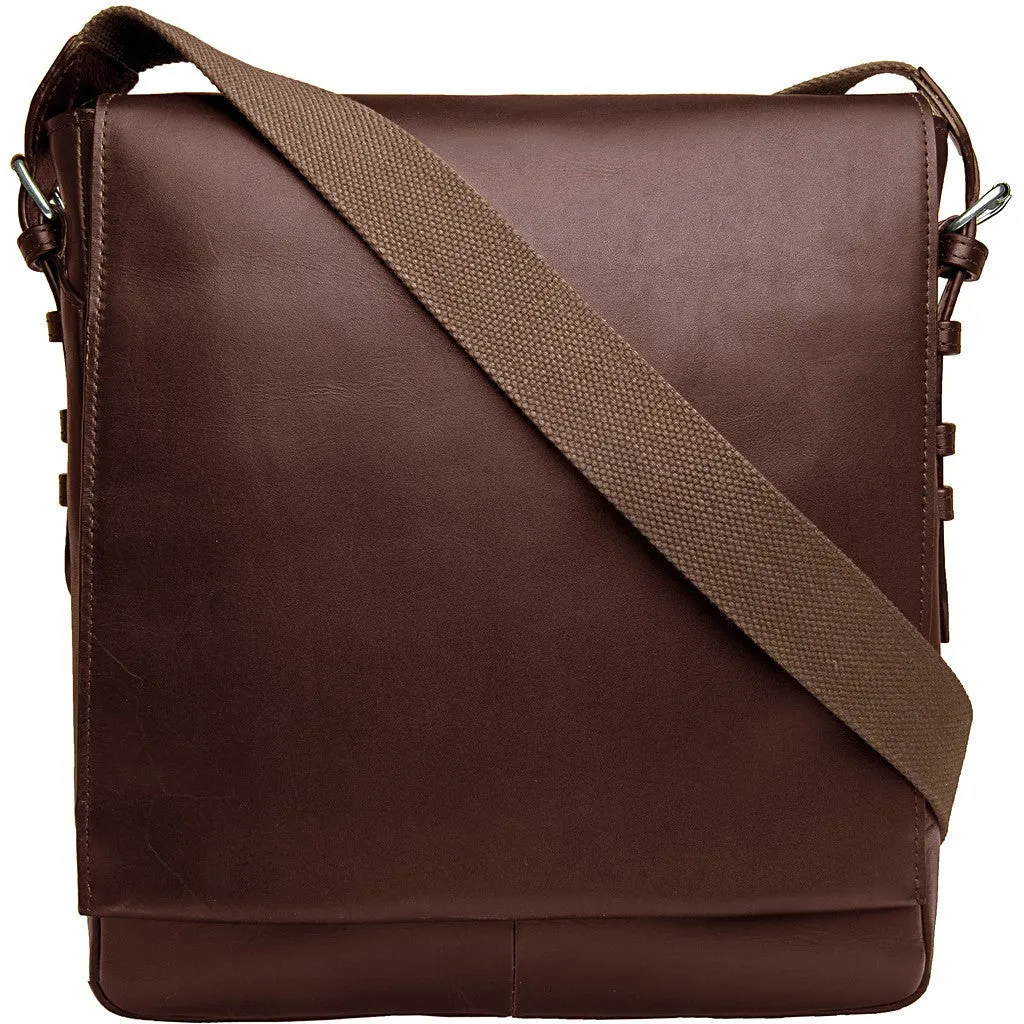 Cooper Medium Vertical Messenger in Brown