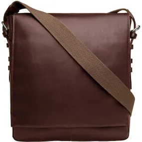 Cooper Medium Vertical Messenger in Brown