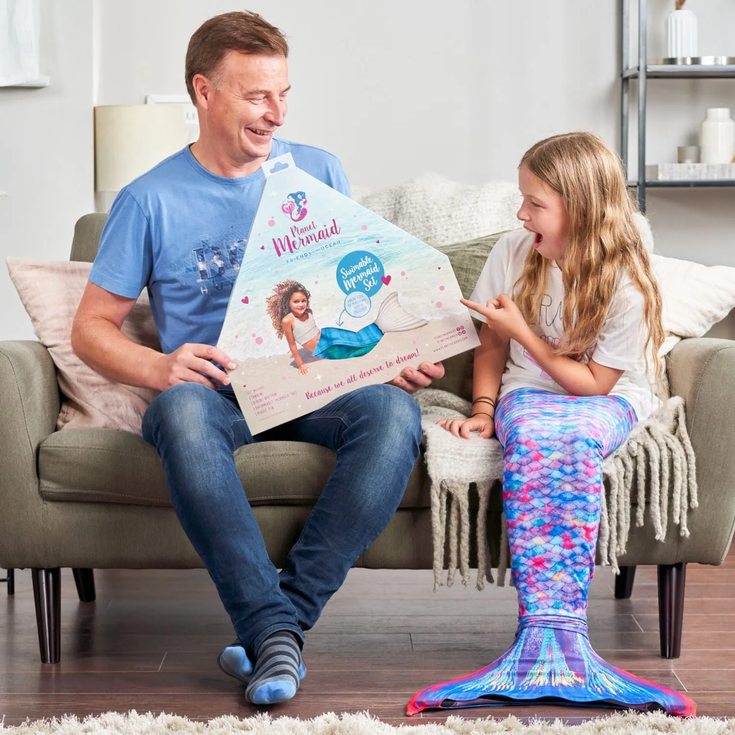 Deluxe Frozen Aqua Mermaid Tail Set