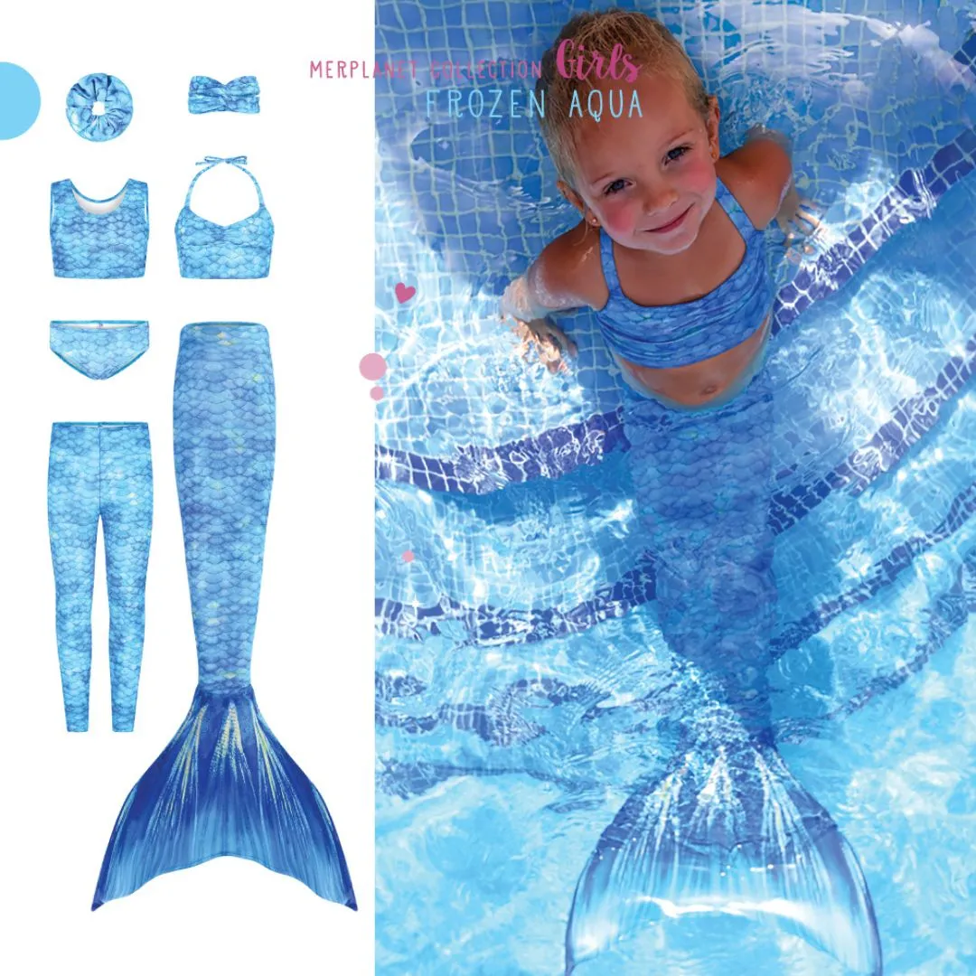 Deluxe Frozen Aqua Mermaid Tail Set