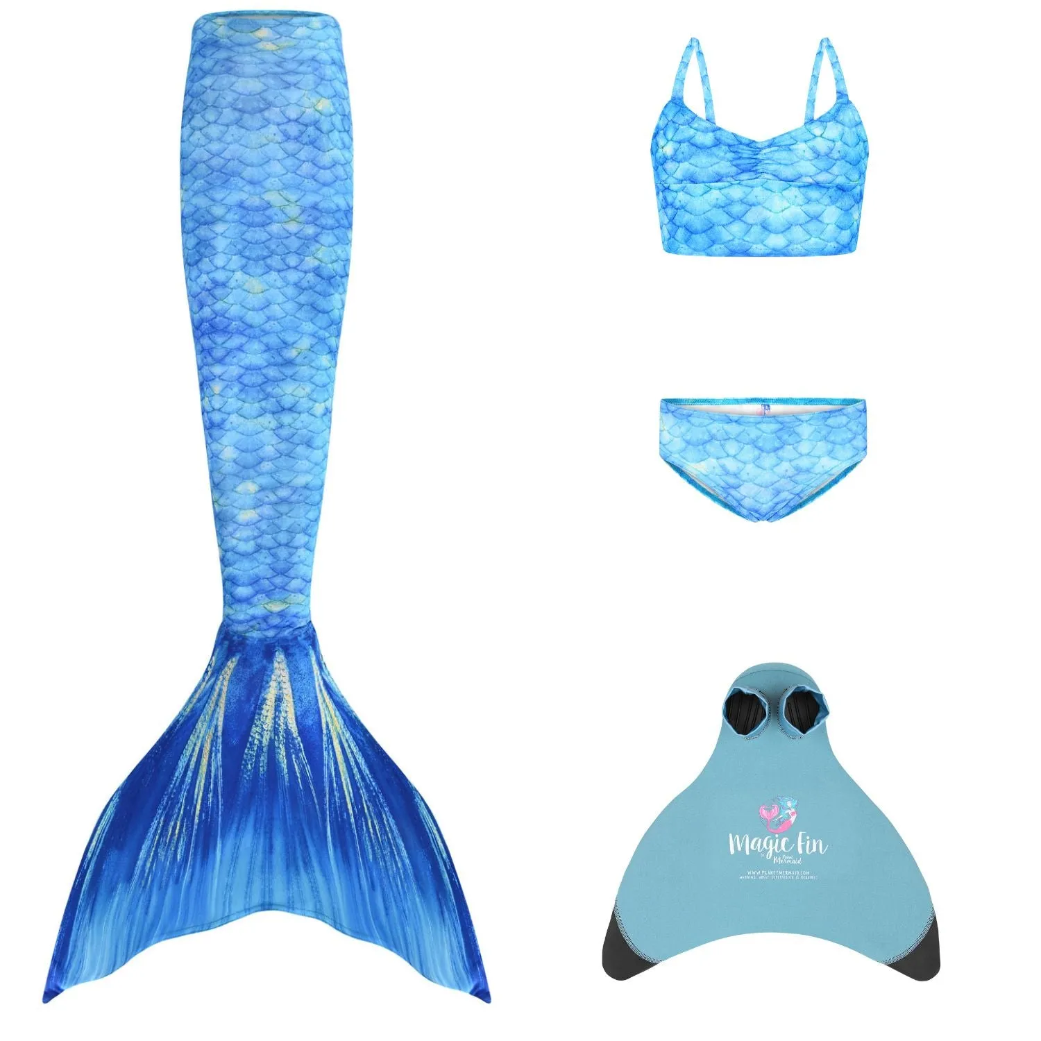 Deluxe Frozen Aqua Mermaid Tail Set