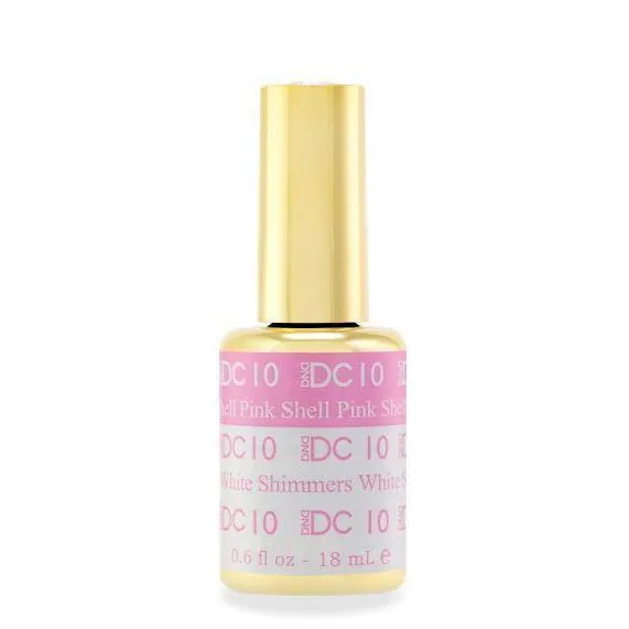 DND - DC Mood Change Gel - Shell Pink White Shimmers 0.5 oz - #10