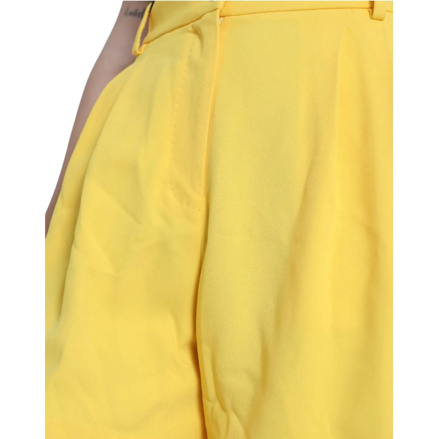 Dolce & Gabbana Elegant High Waist Bermuda Shorts in Sunny Yellow