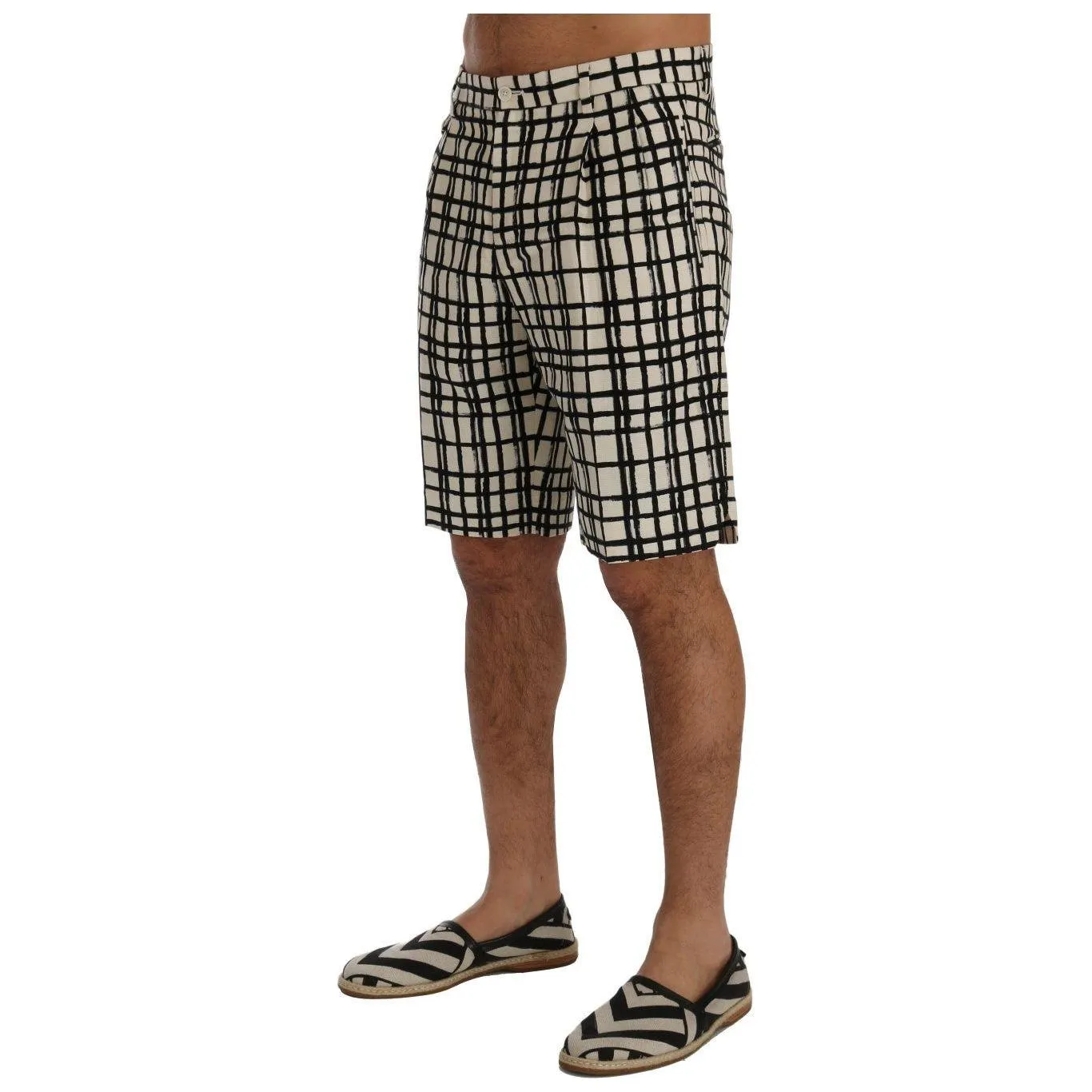 Dolce & Gabbana Elegant Striped Cotton-Linen Shorts