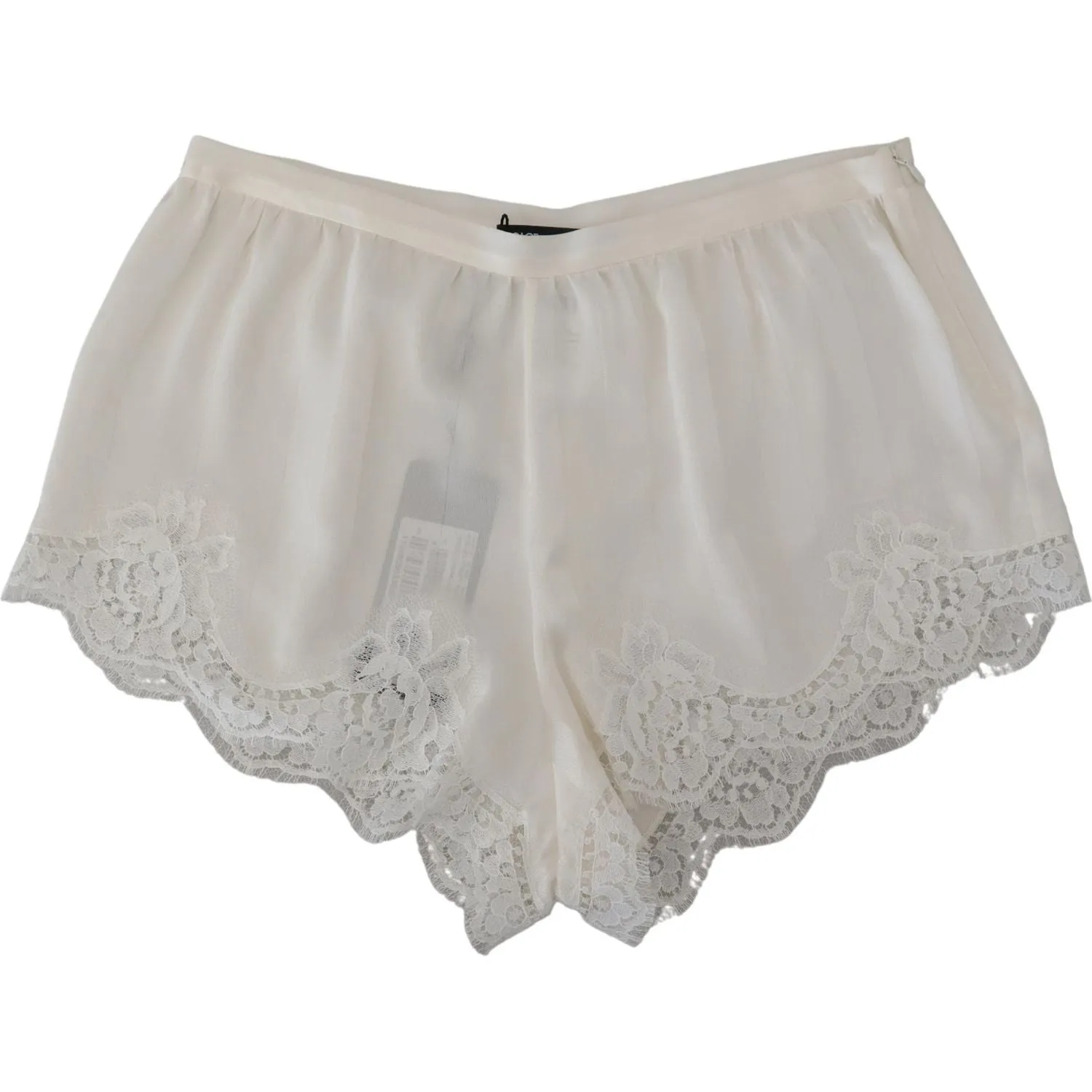 Dolce & Gabbana Elegant White Lace Lingerie Shorts