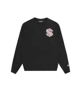 DOLLAR LOGO CREWNECK - BLACK