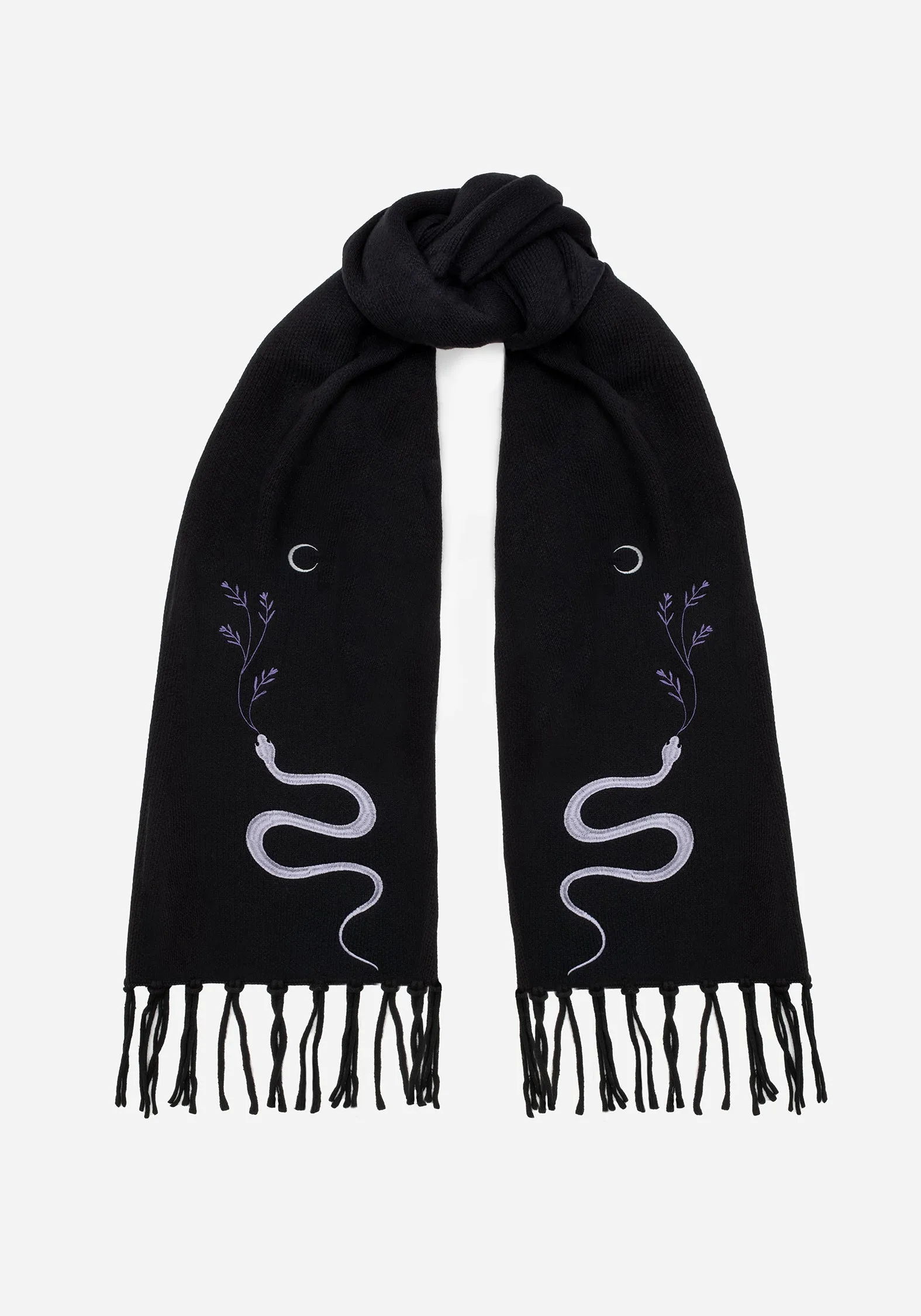 Dominion Snake Embroidered Scarf