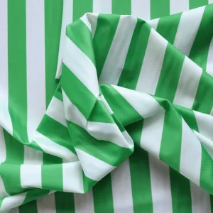 ECONYL® Recycled Nylon - Activewear & Swimwear Jersey - Emerald Stripe