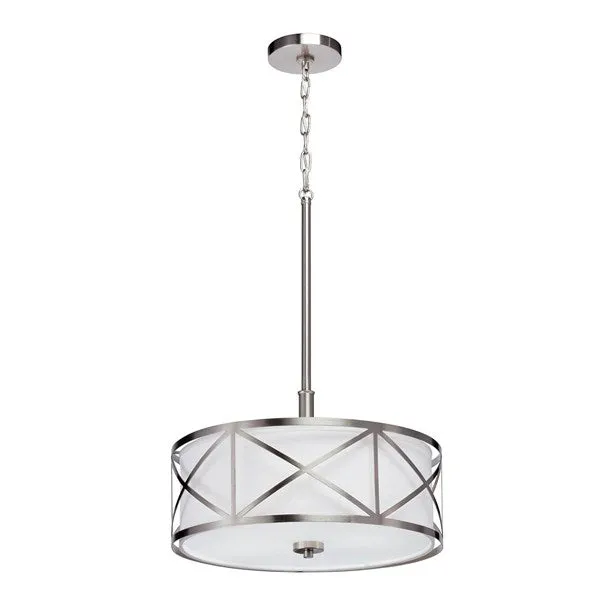 Edenbroo 3 Light Pendant Brushed Nickel #34720