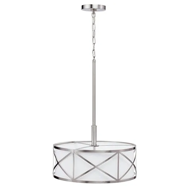 Edenbroo 3 Light Pendant Brushed Nickel #34720