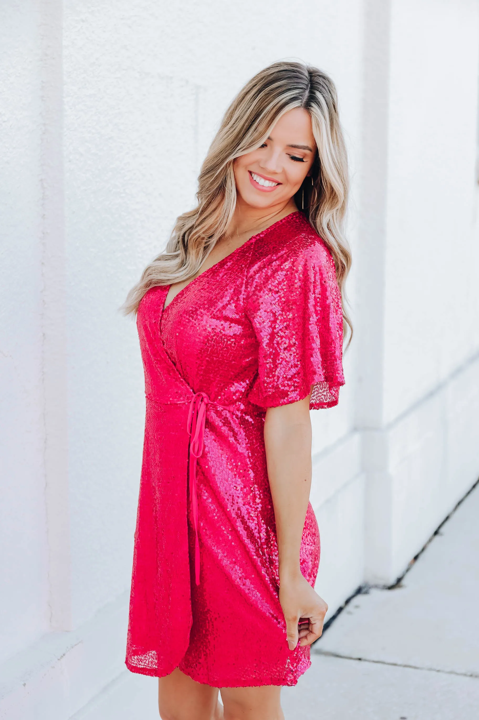 Elle Woods Sequin Wrap Dress