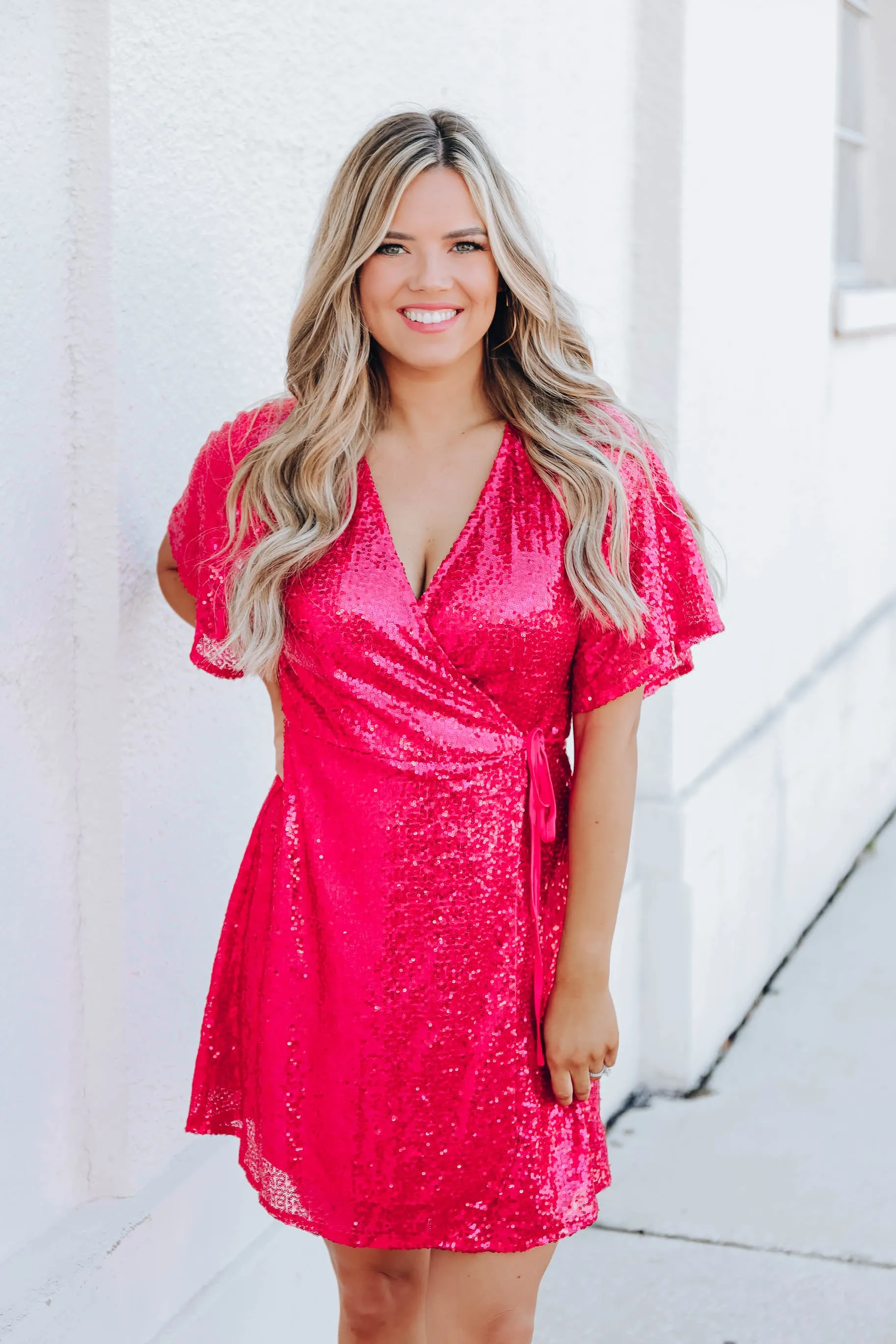 Elle Woods Sequin Wrap Dress