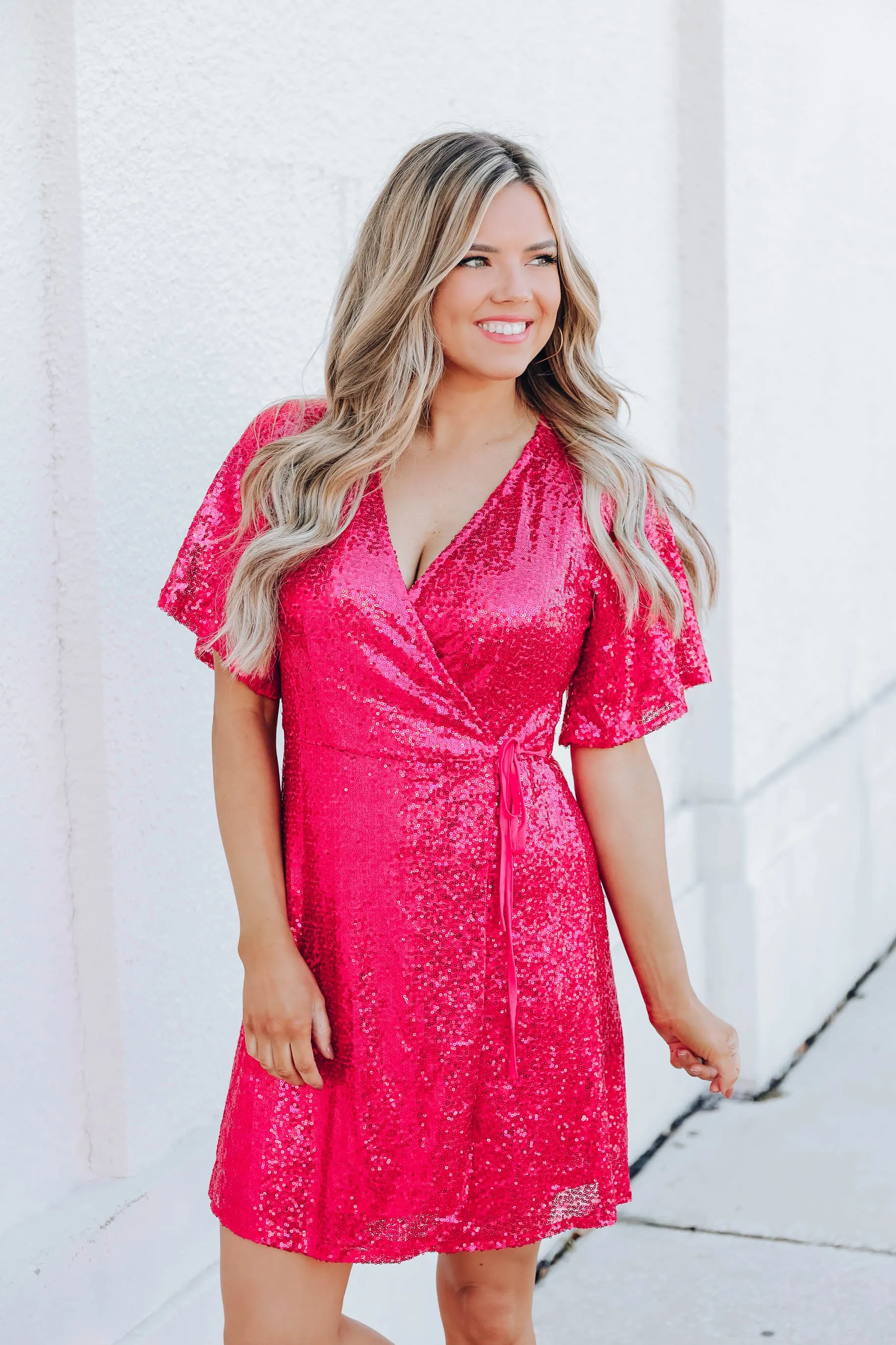 Elle Woods Sequin Wrap Dress