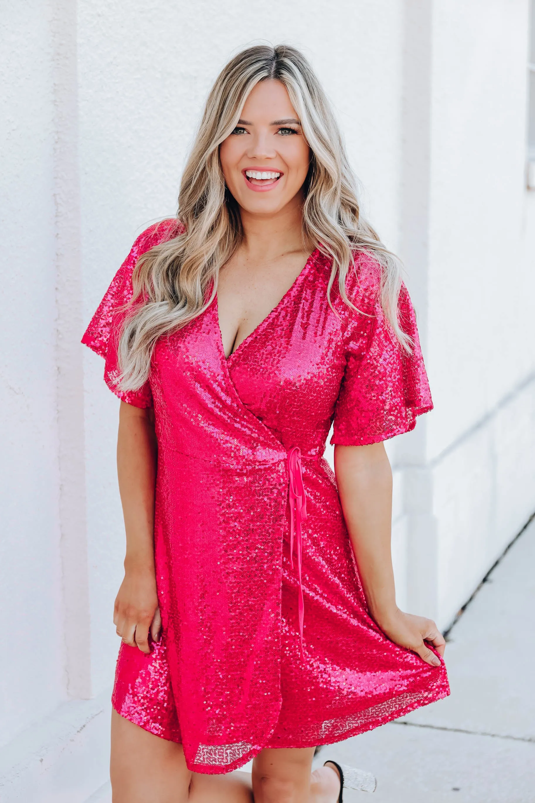 Elle Woods Sequin Wrap Dress