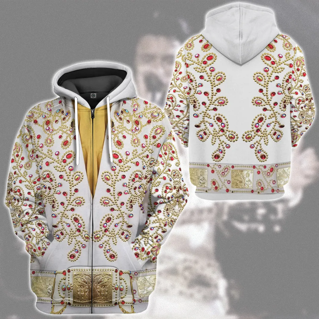 ELV PRL White Spanish red flower suit Custom Tshirt Hoodie Apparel