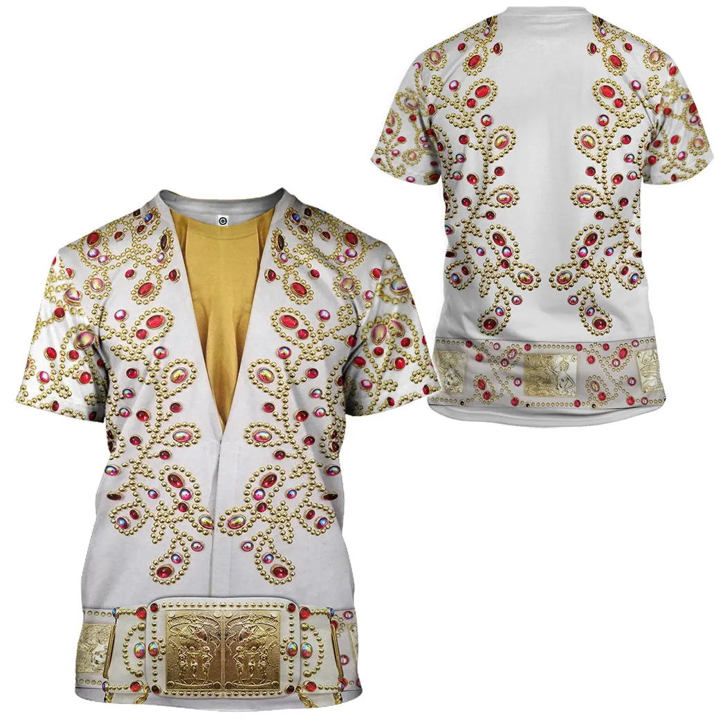 ELV PRL White Spanish red flower suit Custom Tshirt Hoodie Apparel