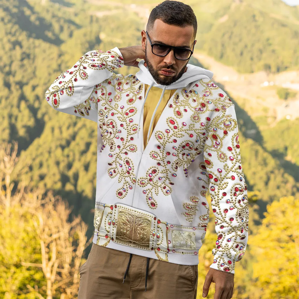 ELV PRL White Spanish red flower suit Custom Tshirt Hoodie Apparel