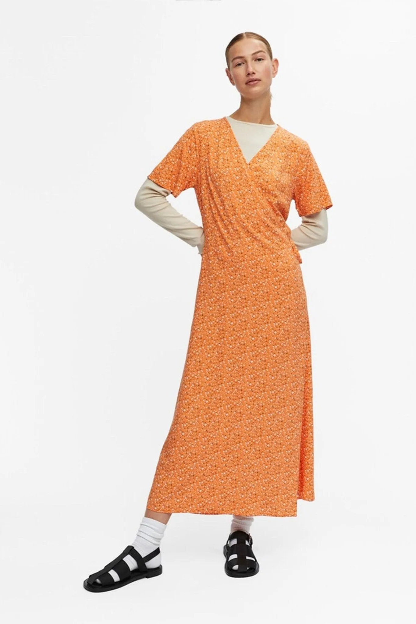 Ema Elise Wrap Dress - Autumn Sunset