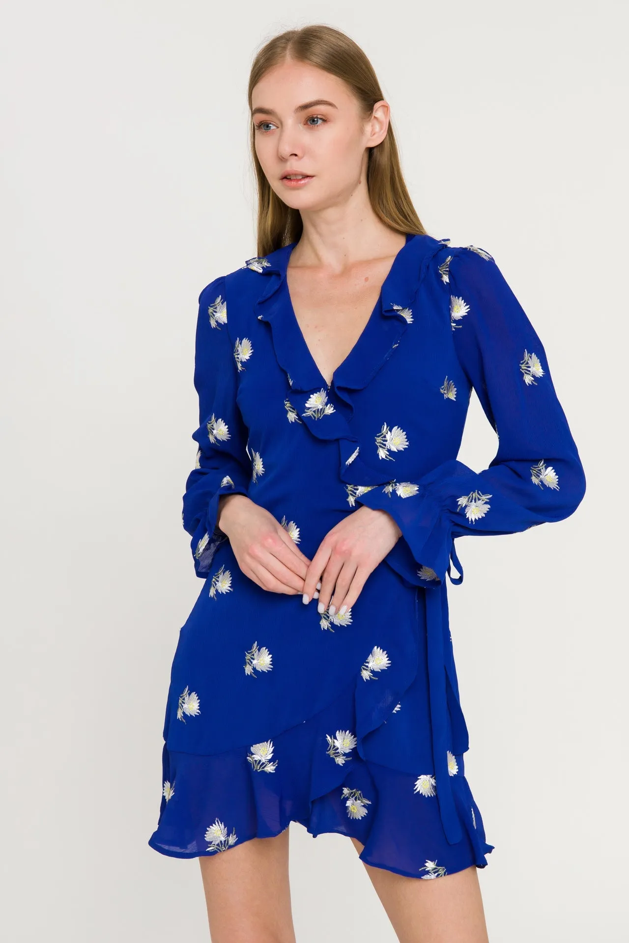 Endless Rose - Embroidered Wrap Dress