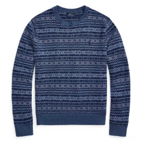 Fairisle Crewneck Sweater Navy Combo - AW23