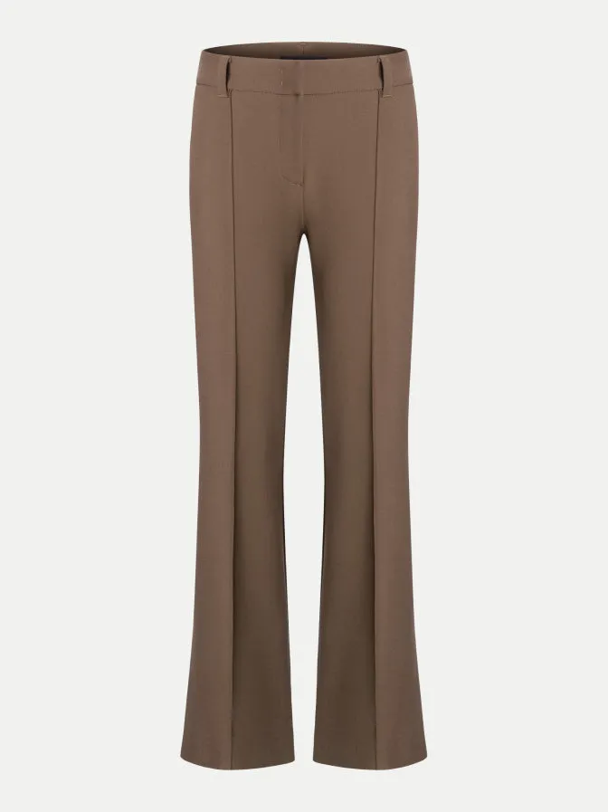 Fawn Flared Trousers - Hazelnut Fawn