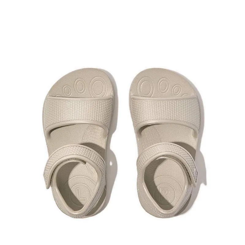 Fitflop Iqushion Kid's Toddler Shimmer Ergonomic Flip-Flops - Silver